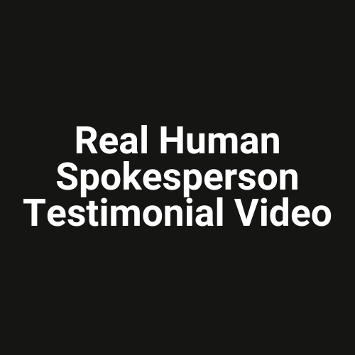 Real Human Spokesperson Testimonial Video